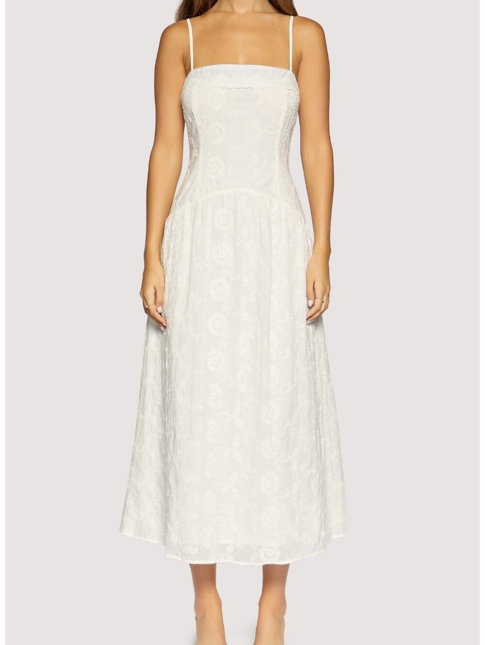 Lost + WanderWomen's White Olympia Embroidered Sundress